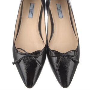 Prada Saffiano Leather Ballet Flats